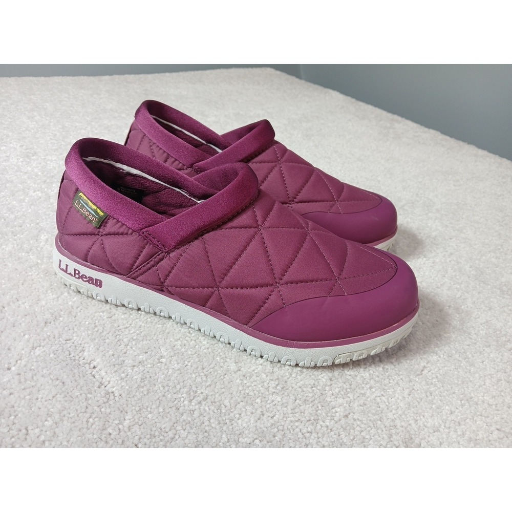 L.L. Bean Womens Ultralight PrimaLoft Waterproof/insulate Slip-Ons Shoes Berry 9